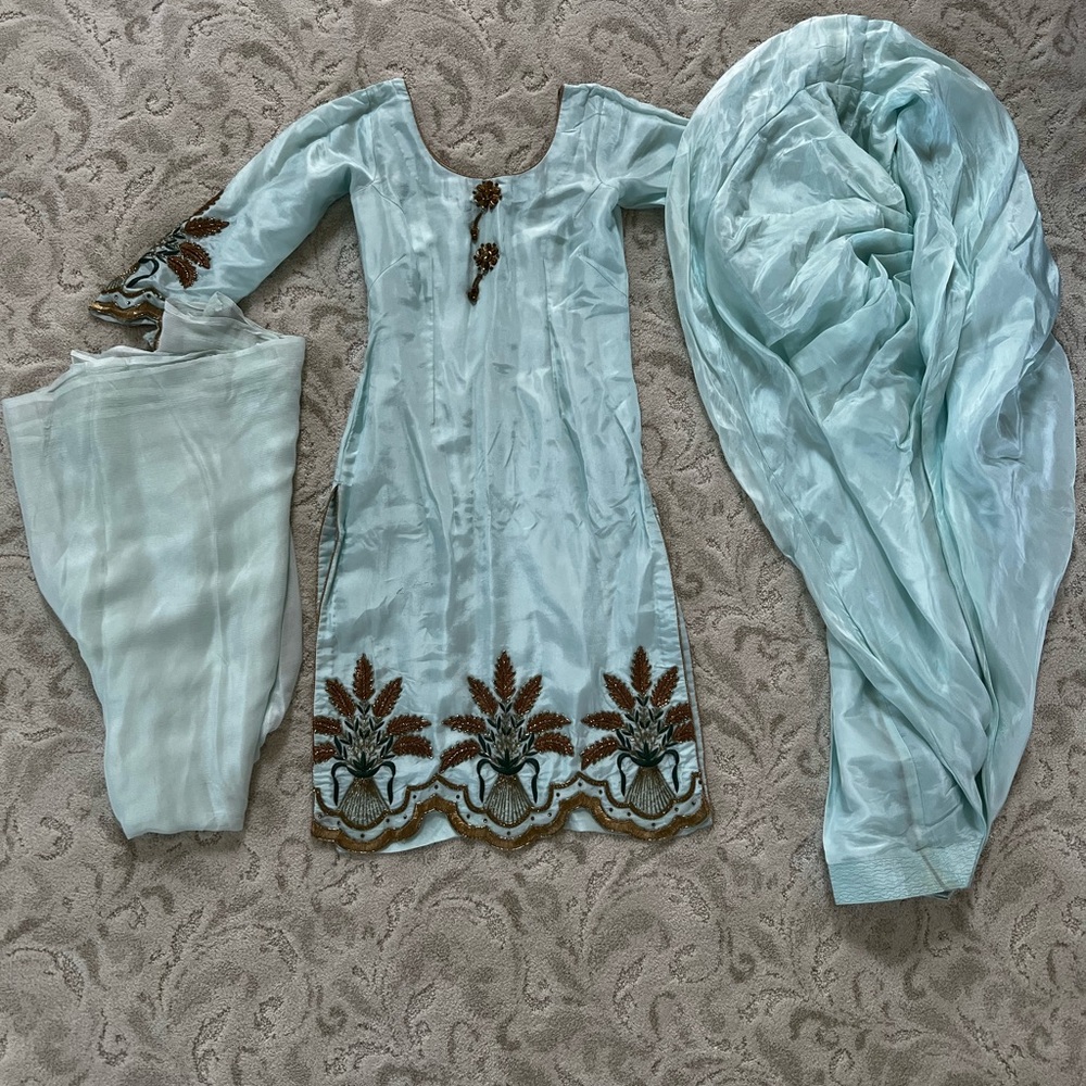 Light blue salwar suit